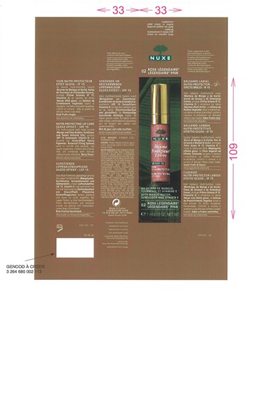 image of carton label - BAUME LEVRES 02